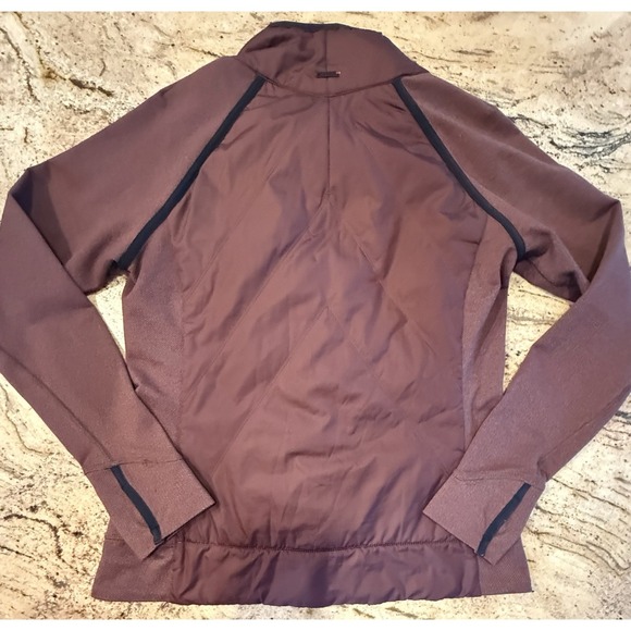 PrAna Polar Breeze Jacket Sz Small Wedged Wood Maroon EUC Insulated Coat - Picture 5 of 12